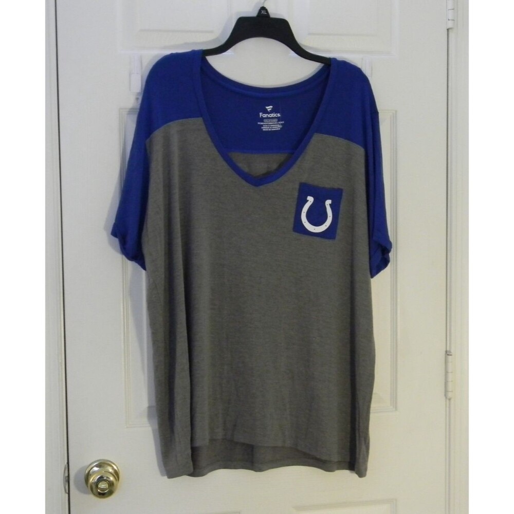 Fanatics Tee Indianapolis Colts Vneck Womens Size XXL NWOT
